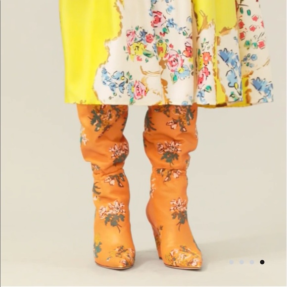 TORY BURCH LILA EMBROIDERED OVER-THE-KNEE SCRUNCH BOOT SIZE 7 *NEW* - Picture 4 of 9